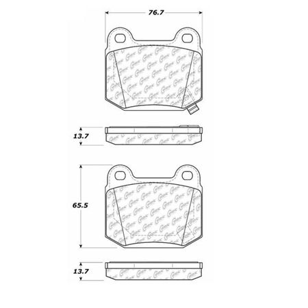 CENTRIC PARTS Centric Premium Pads, 300.09610 300.09610